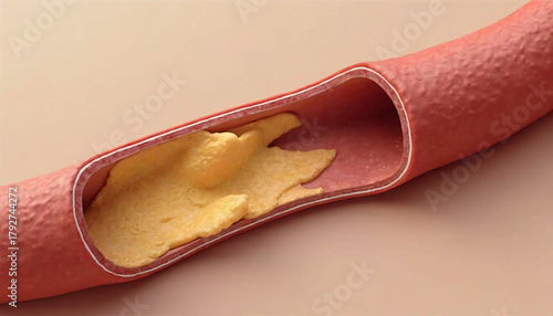 Cross-section of a Blood Vessel with Atherosclerotic Plaque