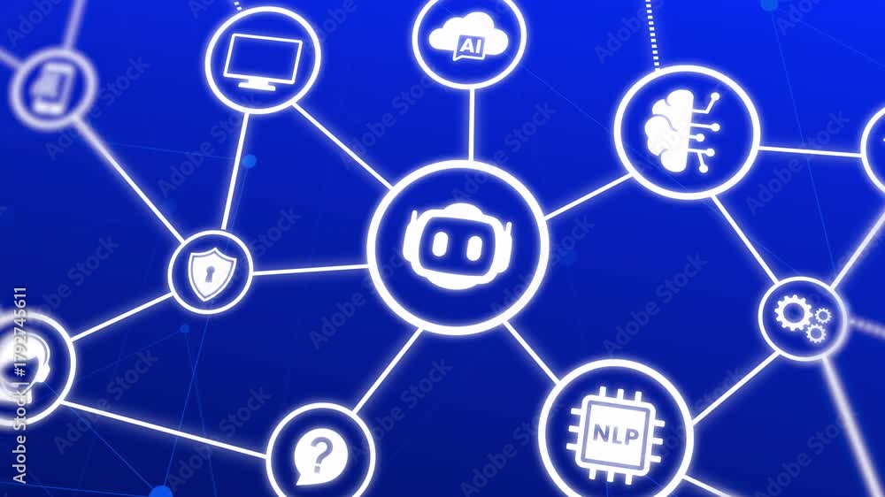 AI Virtual Assistant – Chatbot Generative Intelligence Interface 4K