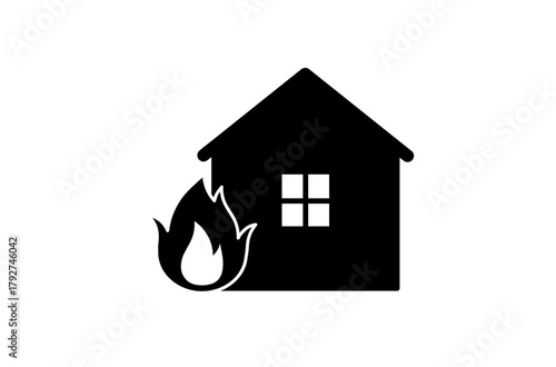火事の家アイコン