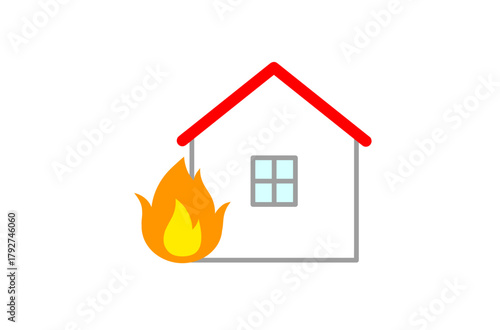 火事の家アイコン