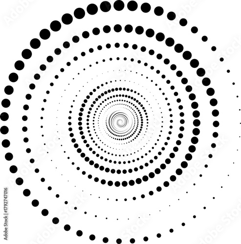 Halfton is a texture of black dots twisted in a spiral