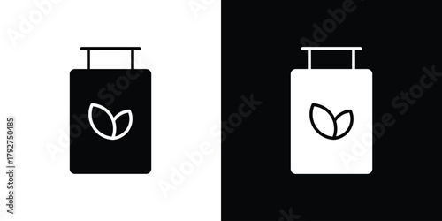 Biogas icon flat design. Modern style in black color.