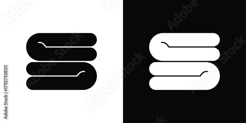 blanket icon flat design. Modern style in black color.