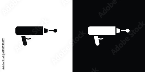 Blaster icon flat design. Modern style in black color.