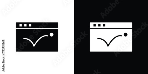 Bounce rate icon flat design. Modern style in black color.