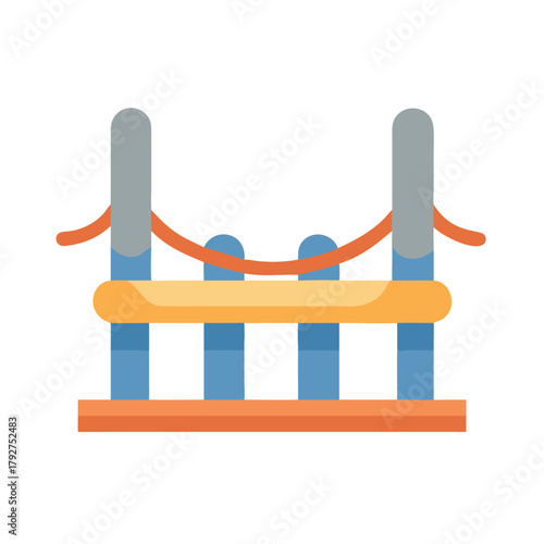 Abstract obstacle course element isolated on black background design