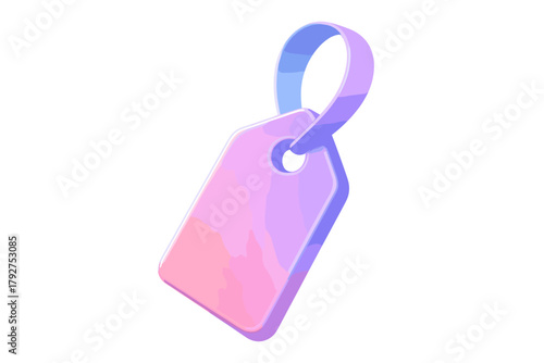 Vector icon depth finish tag transparency luminous price illustration volumetric minimal glossy