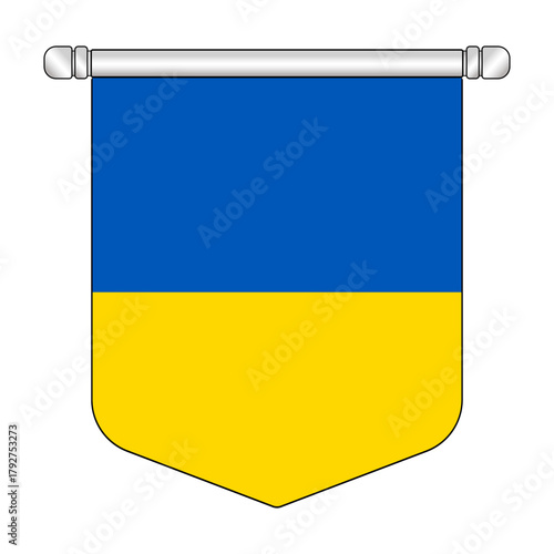 Equatorial Ukraine National Banner Symbol Hanging