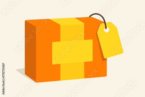 Flat key vector design clarity icon yellow package contrast minimalism geometric white