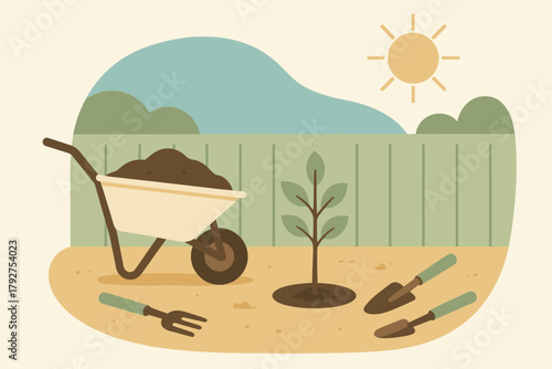 No labels planting icon off minimalist backyard captions punctuation emojis sun sand