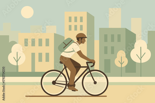 Full negative cycling captions style icon vector city street eco no earth