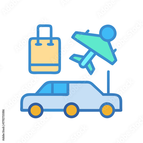 Simplified vector representation of travel options and necessities