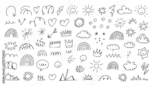 Hand drawn vintage vector set of zodiac sign icons, sketch symbols collection