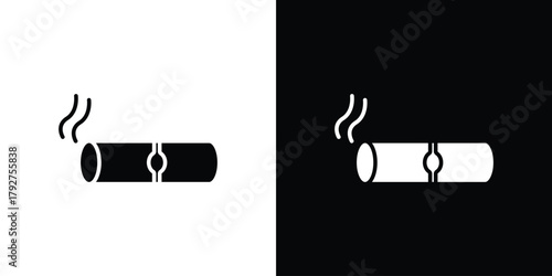 Cigar icon flat design. Modern style in black color.