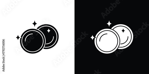 Clean plate icon flat design. Modern style in black color.