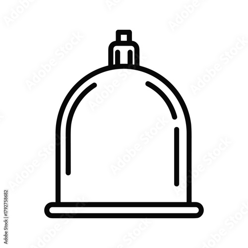 Simple line drawing of a menstrual cup