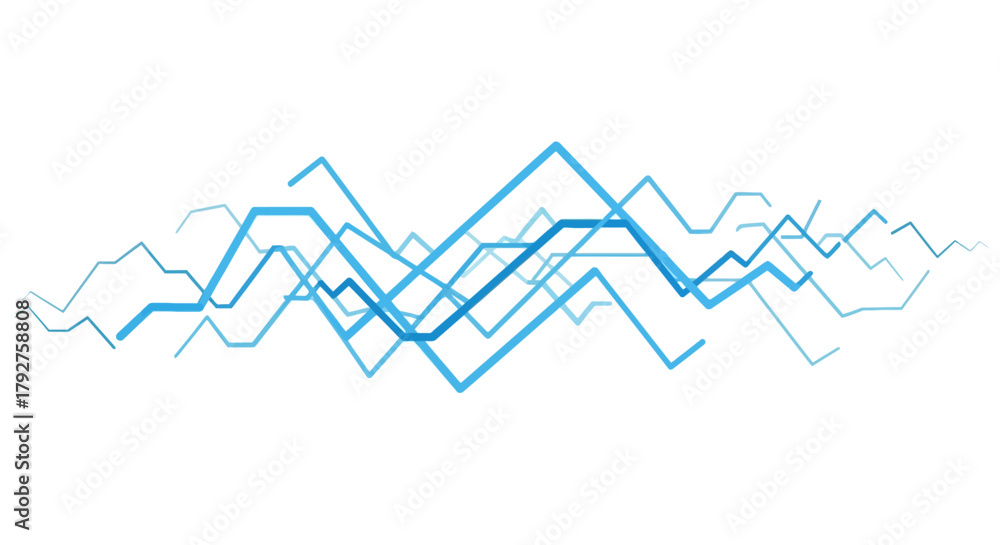 Naklejka premium Abstract blue lines forming a pattern.