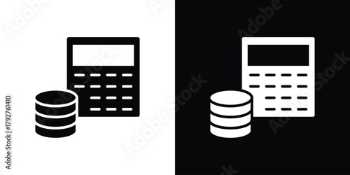 Estimate icon flat design. Modern style in black color.
