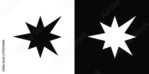 Explosion icon flat design. Modern style in black color.