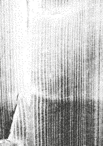 Dotted gradient texture of wooden surface. Halftone stipple pattern or noise grainy sand effect of wooden plank. Vector gritty pattern with black particle for banner, poster, cover design.