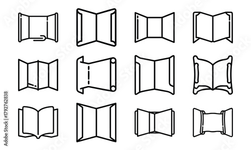 Creative Education and Art Icons Collection – Line Art Set Featuring Music, Theatre, Science, Painting, and Learning Tools for Schools and Online Education Design