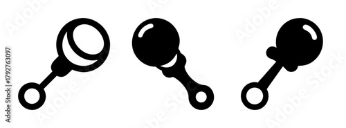 Bubble wand vector illustration set for kids party supplies and summer fun activities clipart design