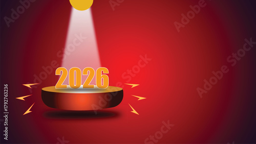 vector illustration of red and gold pot of gold for holiday celebration