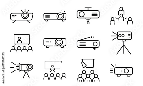Creative Education and Art Icons Collection – Line Art Set Featuring Music, Theatre, Science, Painting, and Learning Tools for Schools and Online Education Design