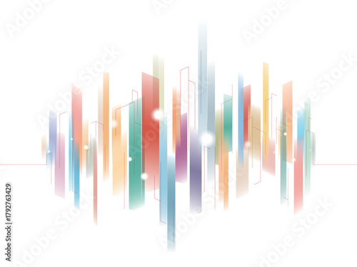 Daily A045 Abstract colorful skyline abstract background design EPS 10
