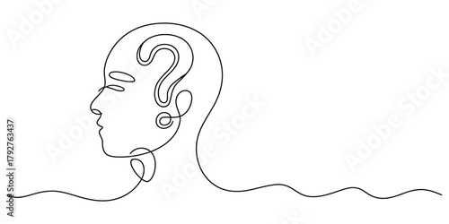 Minimalist continuous one line art drawing of a person walking