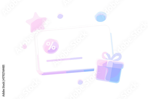 Volumetric compose edges icon vector luminous aura illustration simple k
