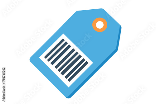 Soft geometry price flat vector bold cool minimal blue precision icon