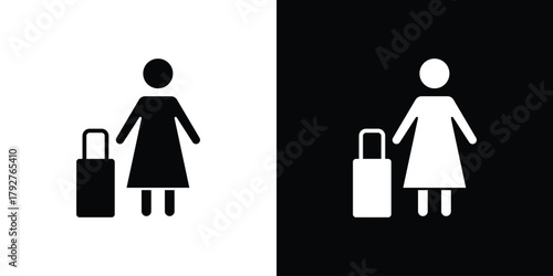Guest icon flat design. Modern style in black color.