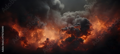 Wallpaper Mural a light Aspidochelone , coming out of the smoke,generative AI Torontodigital.ca