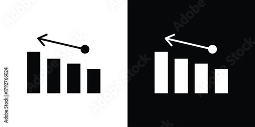 High Sales icon flat design. Modern style in black color.