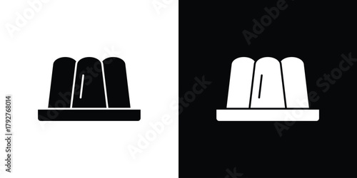 Jelly icon flat design. Modern style in black color.