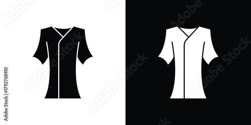 Kimono icon flat design. Modern style in black color.