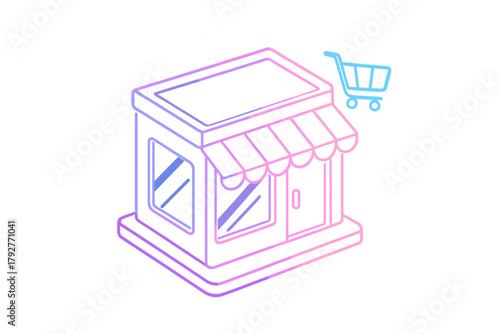 Smooth світіння vector depth glass illustration icon commerce simple volumetric e