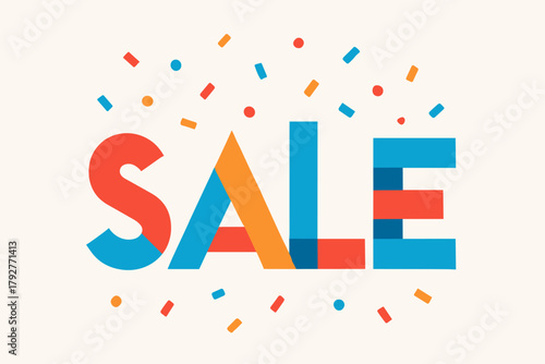 Vector clean blue red icon aesthetic bold bright extravaganza cherry sale geometry