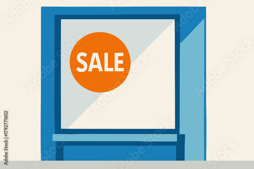 Icon cool simple composition k фігури compose bright blue orange чіткі деталей