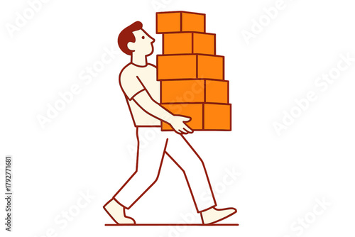 Geometric compose structure key orange icon vector k minimal red cherry bright