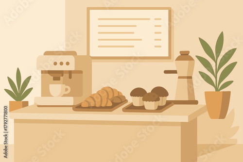 Labels caf warm counter numbers surfaces captions vector modern board no icon