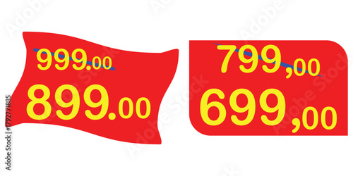 Discount Price Tag & Sale Sticker Vector Set – Special Offer, Clearance, Promo Labels, Modern Shopping & Online Sale Design