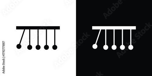 Momentum icon flat design. Modern style in black color.