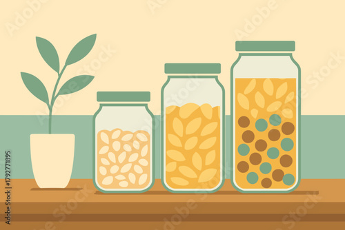 Style labels speech waste flat modern minimalist vector cereals no brown icon