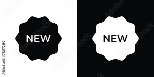 Open icon flat design. Modern style in black color.