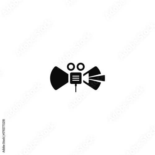 Gentleman Movie Camera Logo Design.