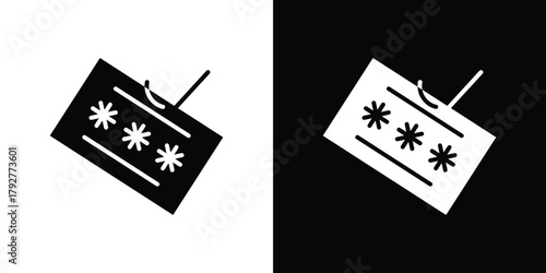 Password phishing icon flat design. Modern style in black color.