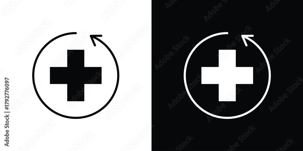 Fototapeta premium Recovery icon flat design. Modern style in black color.