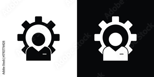 Responsible icon flat design. Modern style in black color.